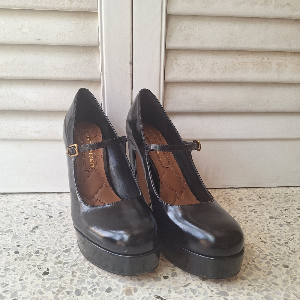 Kurt Geiger Shiny Black High Heels